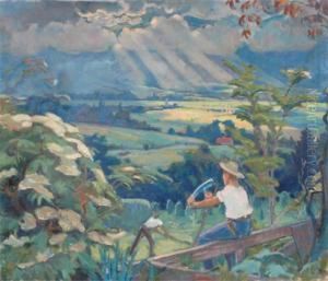 Working In The Fields by Hans Christiansen
