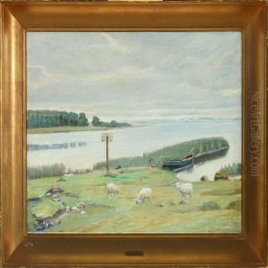 Grazing Sheep by Poul S. Christiansen
