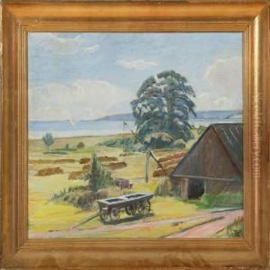 Augustdag Paa Bakken Bag Laden. Fra Dyrnaes by Poul S. Christiansen