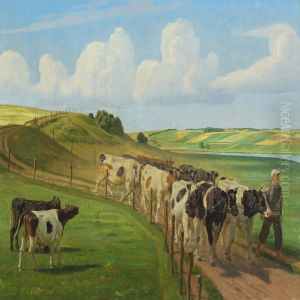 The Cattle Is Taken Home by Rasmus Christiansen