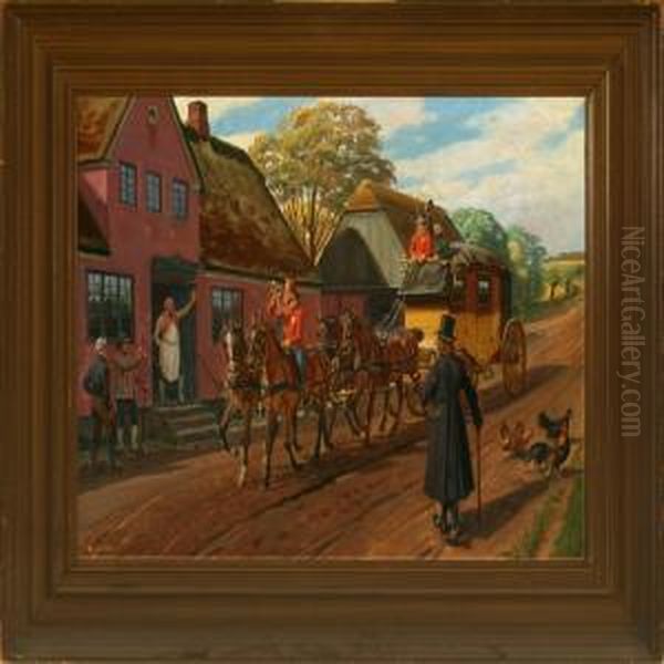 The Postwagon Arrives At The Inn - view 1