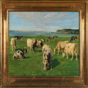 Bulls By Hjarbaek Inlet by Rasmus Christiansen