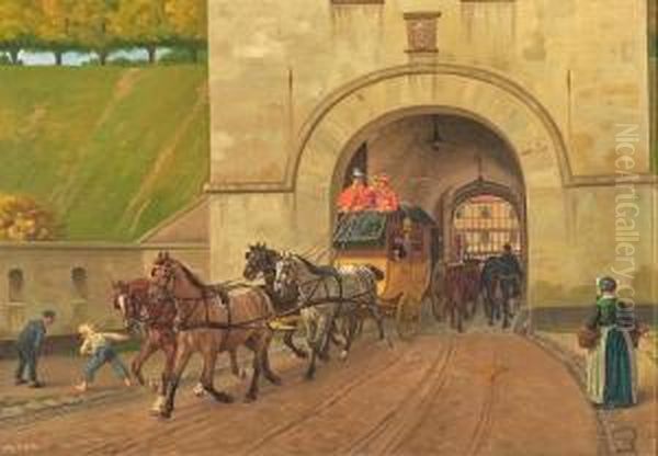 Postdiligence Is Driving Through A Citygate - view 1