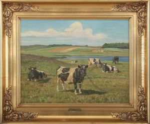 Landscape With Cows by Rasmus Christiansen