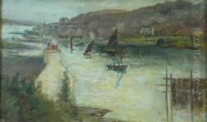 Quiet Harbour Scene by James Elder Christie