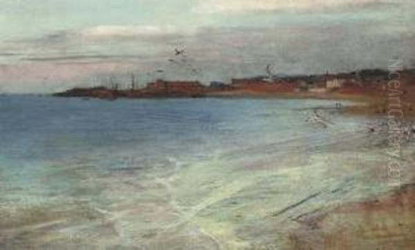 Looking Towards North Berwick, East Lothian From The West, The Bass Rock In The Distance - view 1