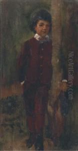 A Boy Leaning On A Tree by James Elder Christie