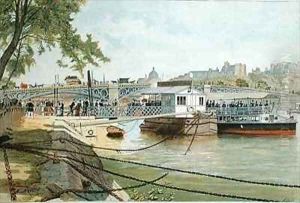 The Ponton at Suresnes, next to the Pont des Saints Peres by Alexandre Brun