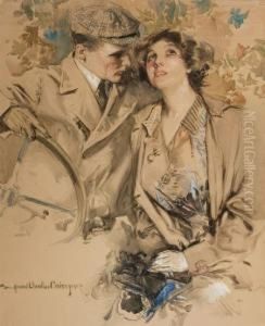 A Modern-day Motoring Couple, Motor Magazine Cover by Howard Chandler Christy