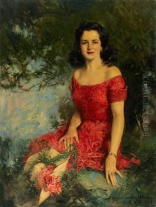 Portrait Of Miss Cushing by Howard Chandler Christy