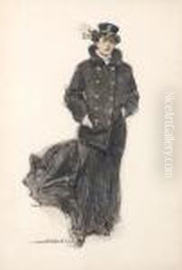 Portrait Of A Womandressed In A Naval Uniform by Howard Chandler Christy
