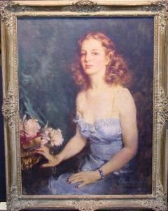 Portrait Of Blanche D'arville Fellner by Howard Chandler Christy