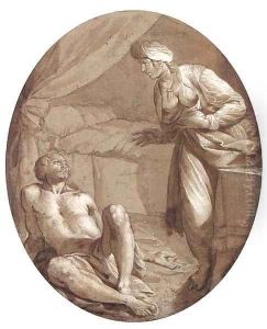 Job tormented by his wife by Isidoro Bianchi