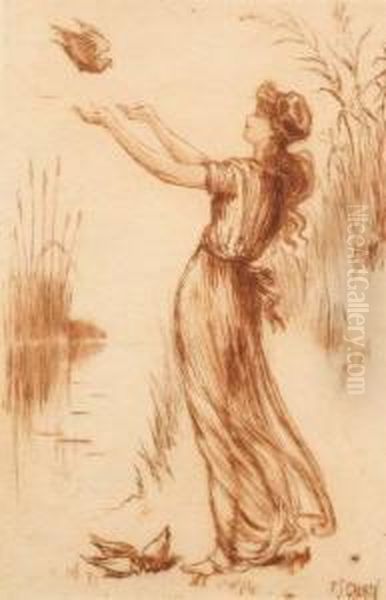 Girl With Birds - view 1