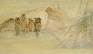 Fairy On A Branch With Owls
