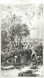 The Hunters Overtaken by Death by Rodolphe Bresdin