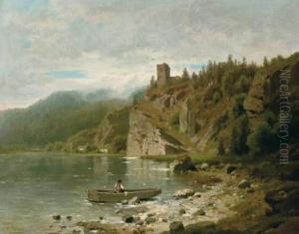Fisherman On A River - view 1