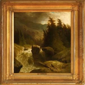 A Stream In A Mountain Landscape