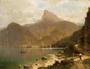 Blick Auf Den Mondsee Mit Der Drachenwand