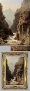 Romantische Hochgebirgslandschaft Mit Bach