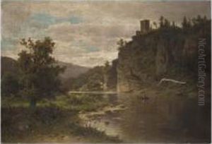 The Raven Tower Near Frain On The River Thaya, Lower Austrai