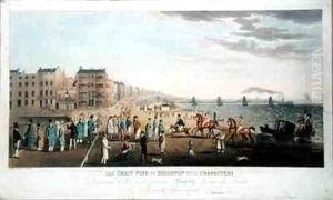 The Chain Pier at Brighton with Characters by G.M. Brighty