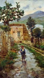 Stradina Di Paese by Giuseppe Giardiello