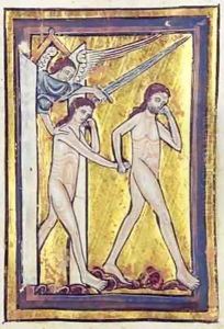 Adam and Eve banished from Paradise by William de Brailes