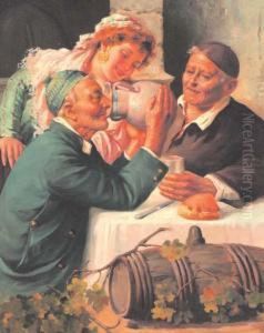 Bevitori All""osteria by Giuseppe Giardiello