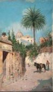 Stradina Di Capri by Giuseppe Giardiello