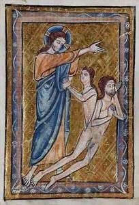 The Creation of Adam and Eve from a Book of Hours by William de Brailes