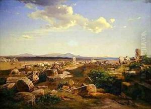 The Temple Ruins at Selinunte by August Bromeis