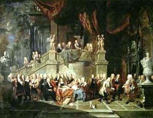 Reception for Burgomaster Jan Baptist del Campo in the Guild Room by Balthasar Van Den Bossche