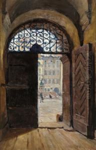 Blick Auf Den Hauptplatz by Tadeusz Cieslewski