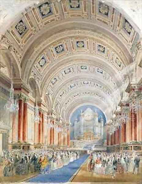 Interior Perspective, Leeds Town Hall - view 1
