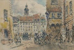 Widok Na Rynek Starego Miasta by Tadeusz Cieslewski