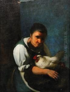 Kvinna Med Hona by Antonio Cifrondi