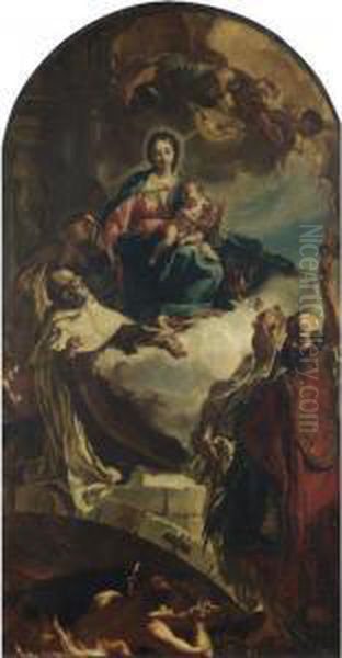Santi Intercedono Presso La Madonna Per Le Anime Del Purgatorio - view 1