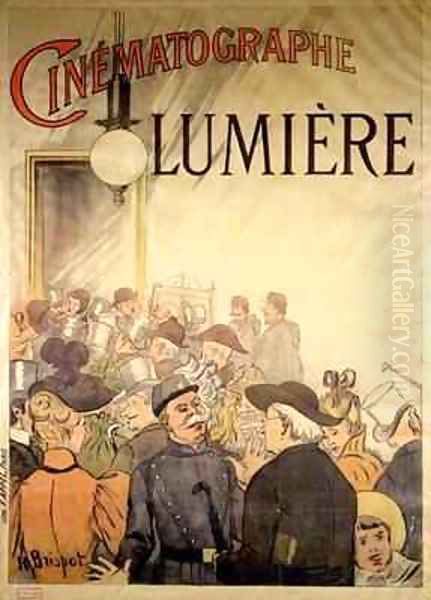 Poster advertising the 'Cinematographe Lumiere' - view 1