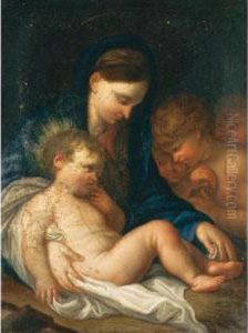 Madonna Col Bambino E Angeli by Giambettino, Giov. Cignaroli B
