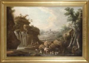 Paesaggio Con Armenti E Pastori by Vittorio Amedeo Cignaroli