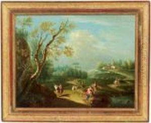 Paesaggio Con Figure by Vittorio Amedeo Cignaroli