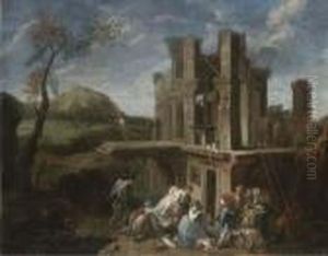 Bandits Sacking A Fortified House