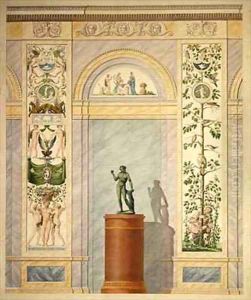 Drawing of the decoration for the rear wall of the Dining Hall of the Palace in Kassel Drawing of the decoration for the rear wall of the Dining Hall of the Palace in Kassel