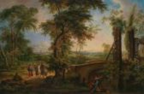 Landschaft Mit Christus Und Den Jungern Auf Dem Weg Nach Emmaus - view 1