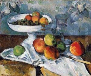 Compotier Glass And Apples Aka Still Life With Compotier