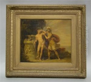Classical Figures In A Landscape by Giovanni Batista Cipriani