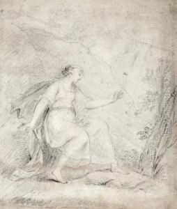Classical Female Figurestudy by Giovanni Batista Cipriani