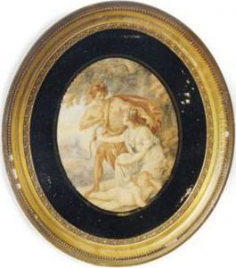 Venus And Adonis With Cupid by Giovanni Batista Cipriani