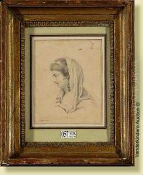 Profilde Femme Au Voile, Lavis
Sur Papier. Signe En Bas A Gauchecipriani. Ecole Italienne. Dim.: 14x11
Cm - view 1